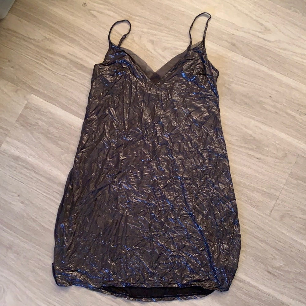Victoria’s secret Metallic mesh slip dress